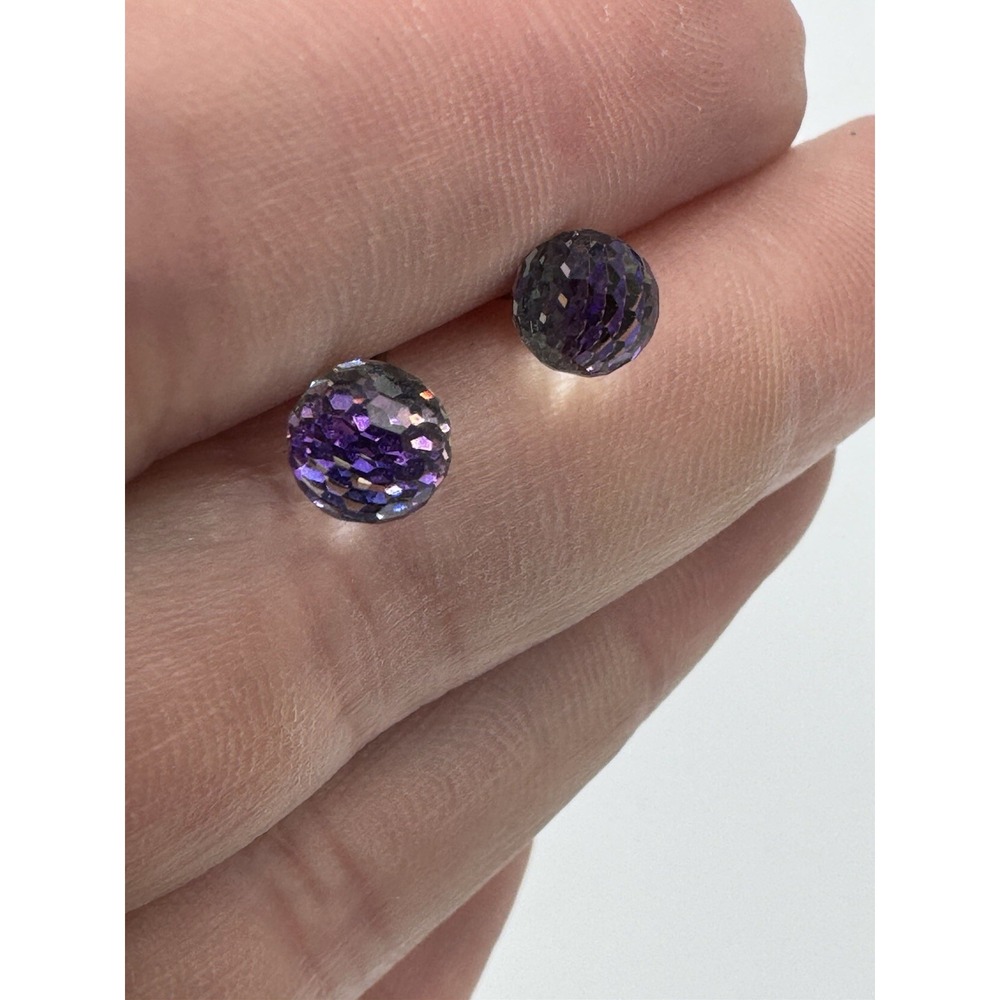 Silver Tone Crystal  Round Ball‎ Studs Earrings